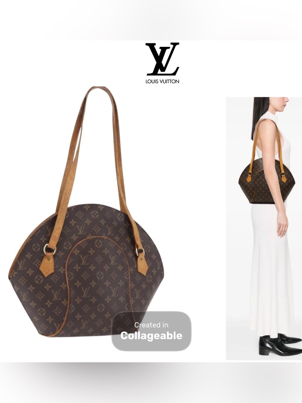 👜 LOUIS VUITTON Ellipse Shopping Shoulder Bag Monogram Authentic